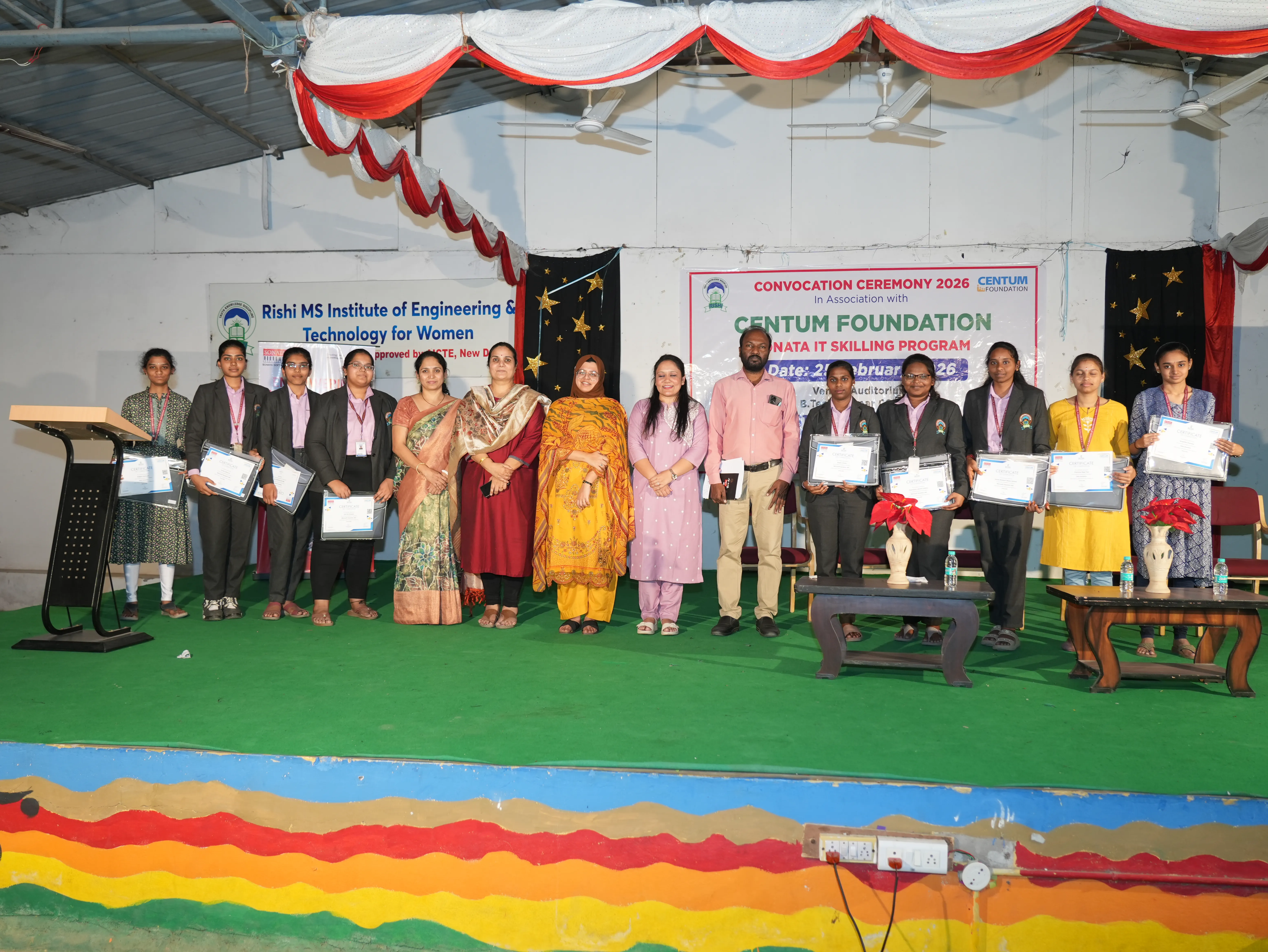 Convocation Ceremony of Sonata CSR through Centrum foundation for 4 th year students - RITW